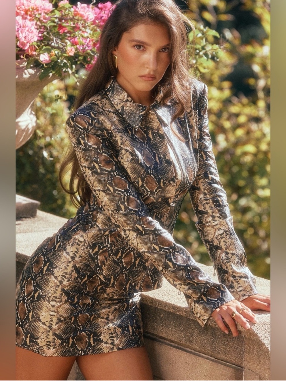 💜Firm Price💜House of CB Vani snake print fitted jacket